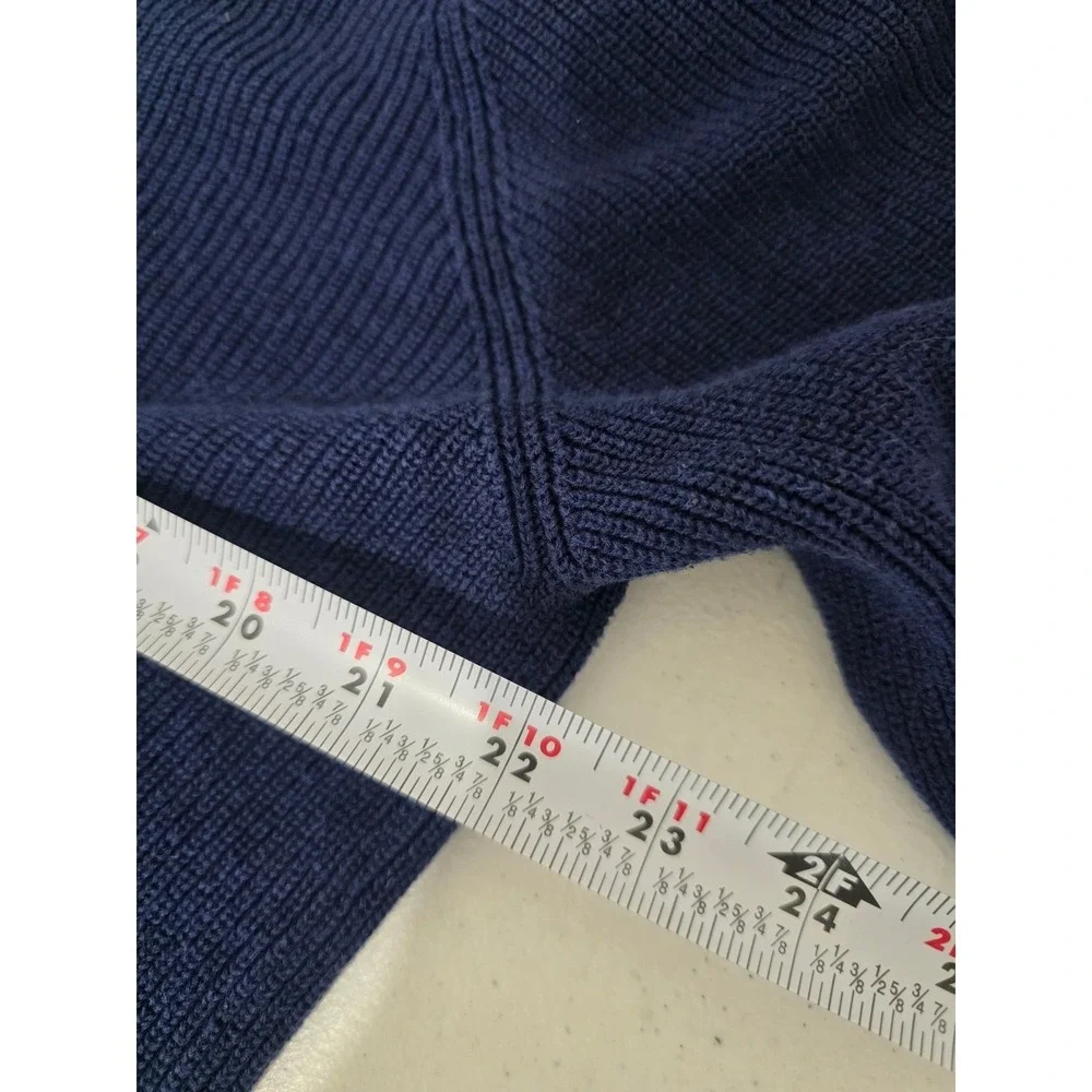 Brunello Cucinelli Ribbed Shawl Collar Knit Sweater Mens 54 US 44 XL Navy Blue